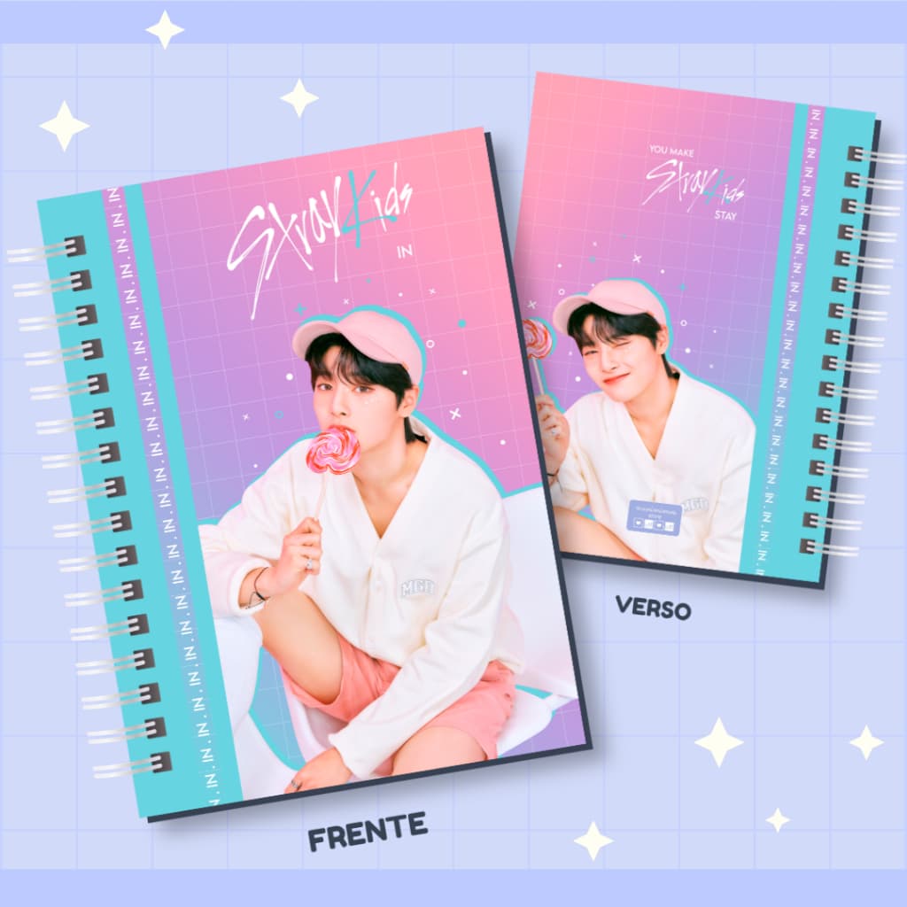 Caderno IN Stray Kids Kpop | Caderno A5 ou Universitário