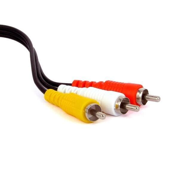 Cabo P2 AV 3 RCA - Conector P2 3.5mm para 3 RCA, Alta Qualidade de Áudio e Vídeo, 1,5 Metros, Alta Fidelidade