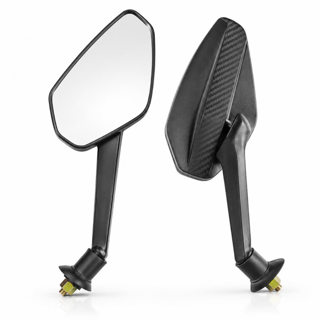 Par Retrovisor Moto Elétrica Scooter Bike Elétrica Rosca 8mm Universal Lente Convexa