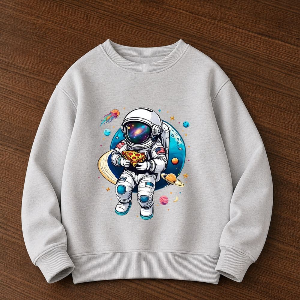 Moletom infantil e juvenil meninos astronauta blusa de frio careca flanelado premium