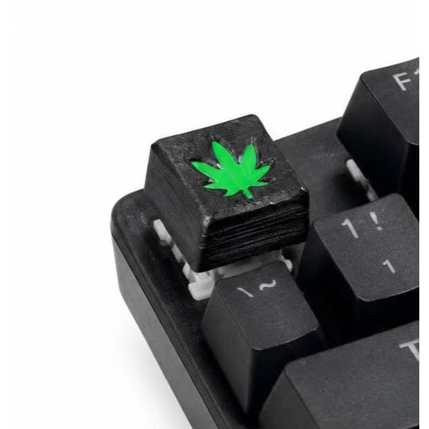 Keycap Weed Verde 4:20 Marijuan Cherry MX Teclado Mecânico Gamer Geek