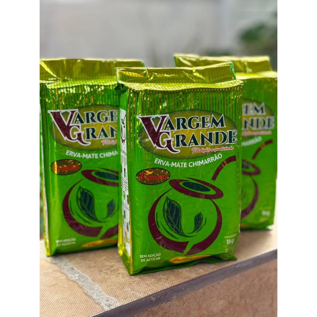 Erva Mate Vargem Grande para Chimarrão 1kg Verde Fresca KIT COM 3 Alto Rendimento Sabor Tradicional Premium
