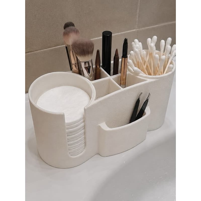 Organizador de Maquiagem - Porta Algodão - Cotonete e Pincéis em PLA Premium