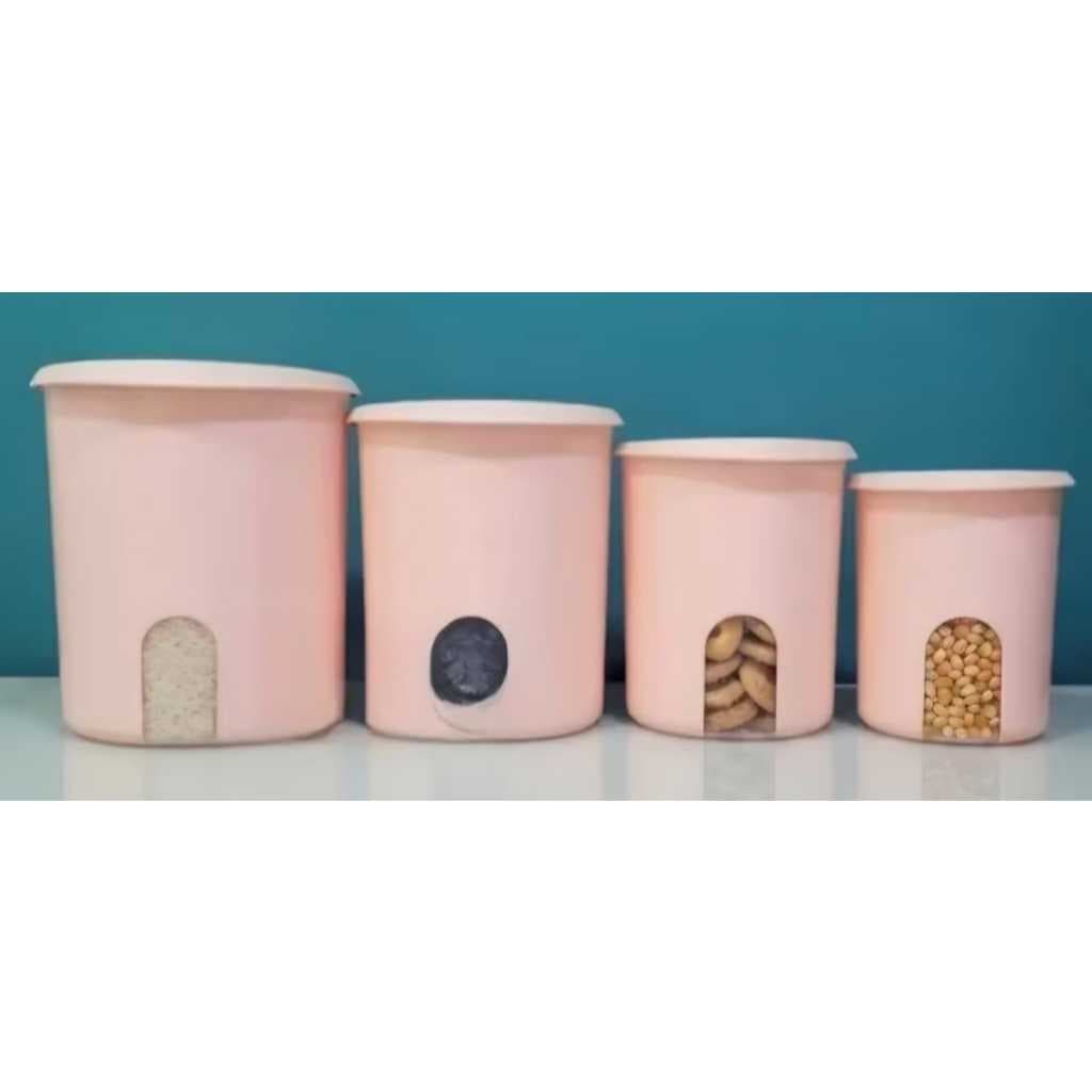 Kit 4 peças Tupperware VisualWare Rosa chá