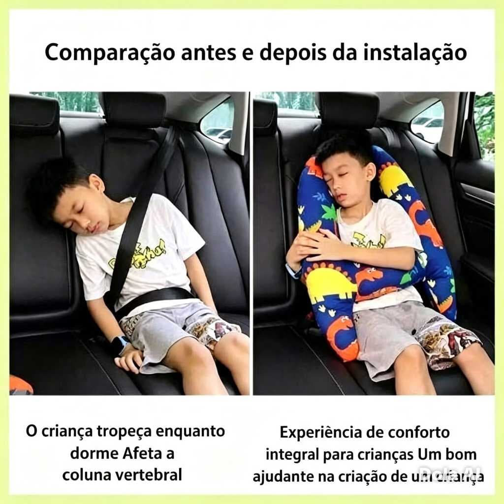 Almofada Para Carro Infantil Encosto De Cabeça Almofada Criança Interior Pescoço Conforto Dormir