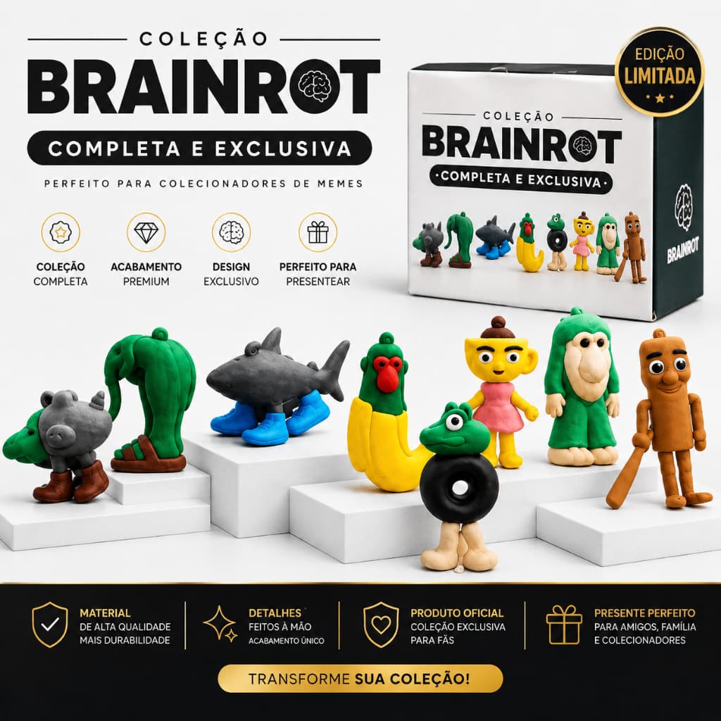 Kit Conjunto 8 Bonecos Brainrot Meme Tik Tok Exclusivo Personagem Jogo Brinquedos Divertidos