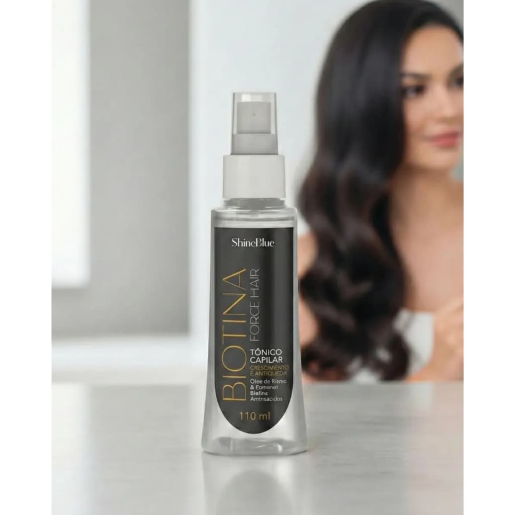 Tonico Capilar Shine Blue Biotina Force Hair 110ml