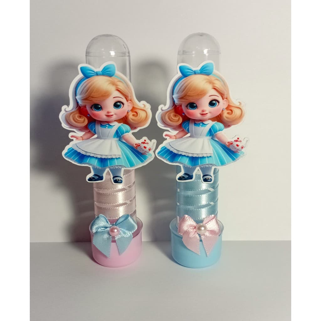 Tubete Decorado com Tag Alice