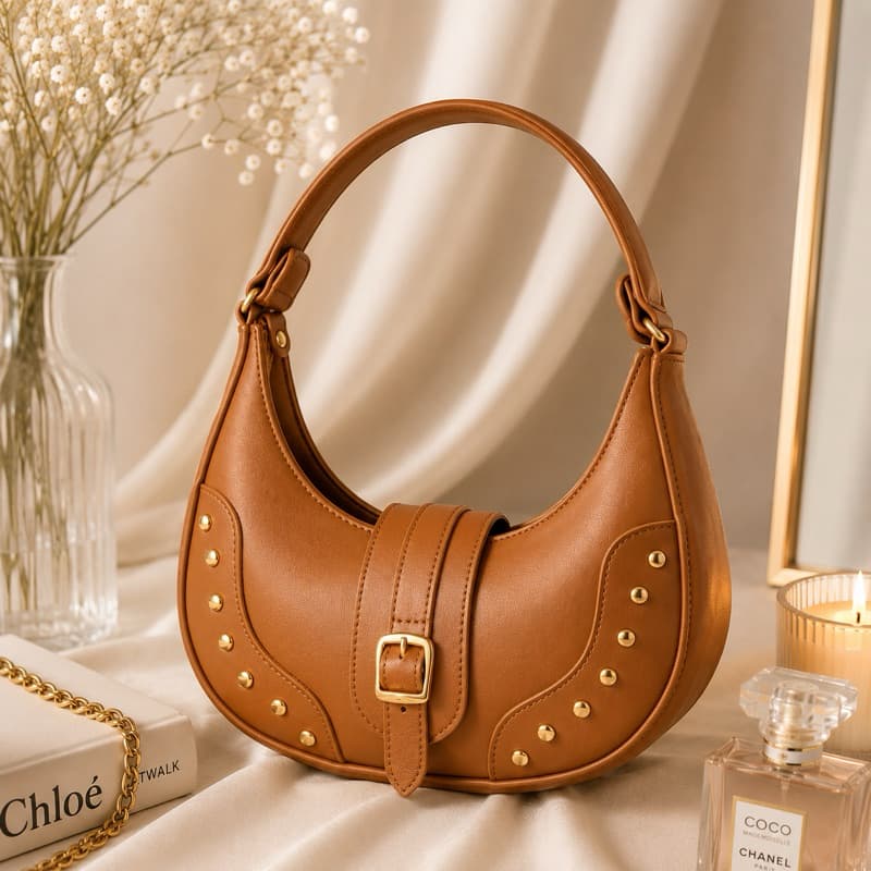 Bolsa Feminina Baguete Média De Ombro Estilosa Casual