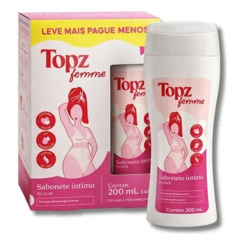 Sabonete Íntimo Topz Suave 200ml - Kit com 02