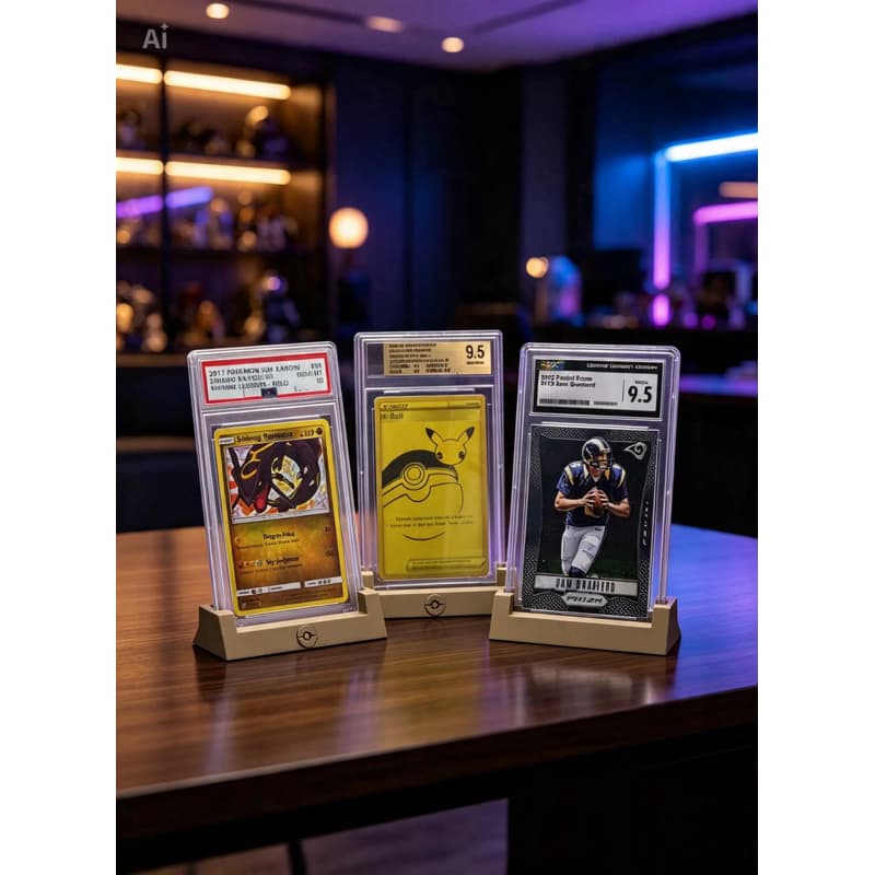 Base de Exibição de Mesa para Cartas Pokémon e Colecionáveis