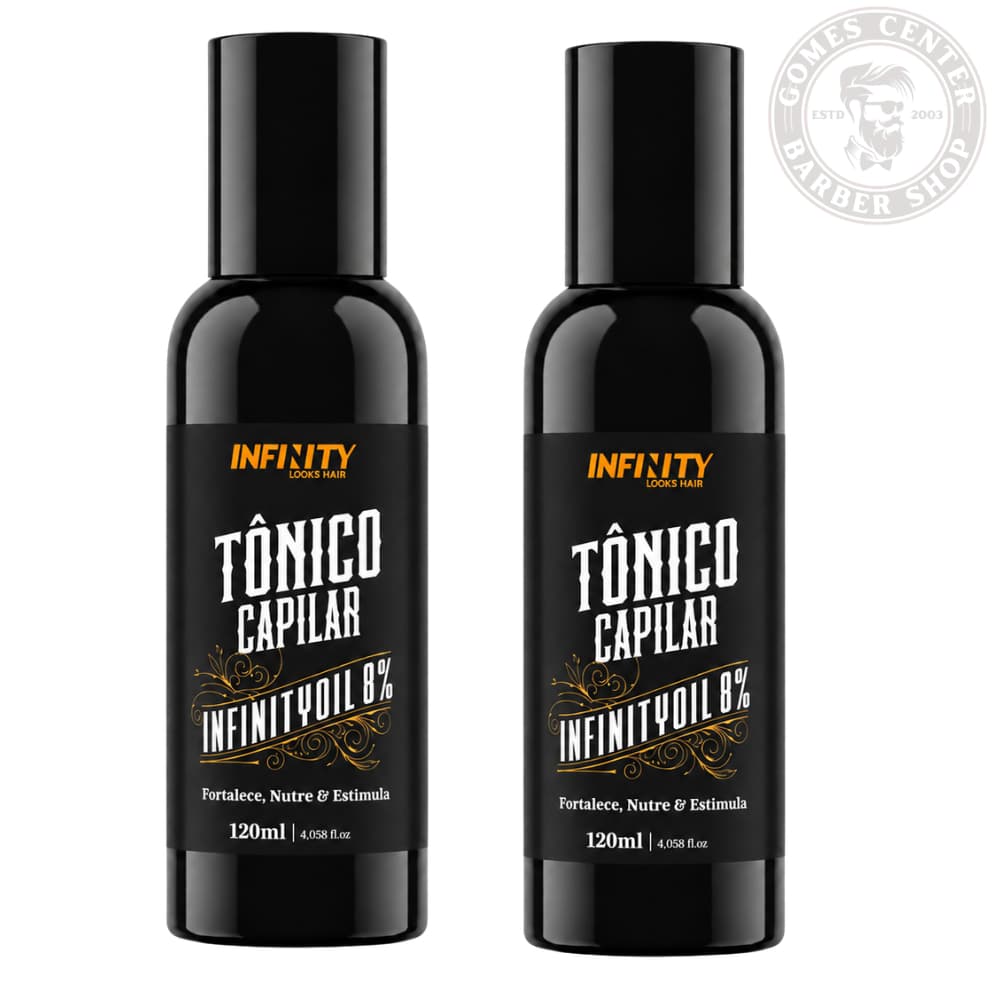 Kit 2x Tônico Capilar InfinityDil 8% Fortalece Nutre Estimula Crescimento Fios Cabelos e Barba 120ml