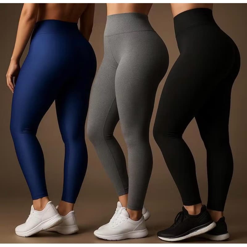 Legging Feminina Academia Cintura Alta Fitness Suplex Sem Transparência Modeladora Premium