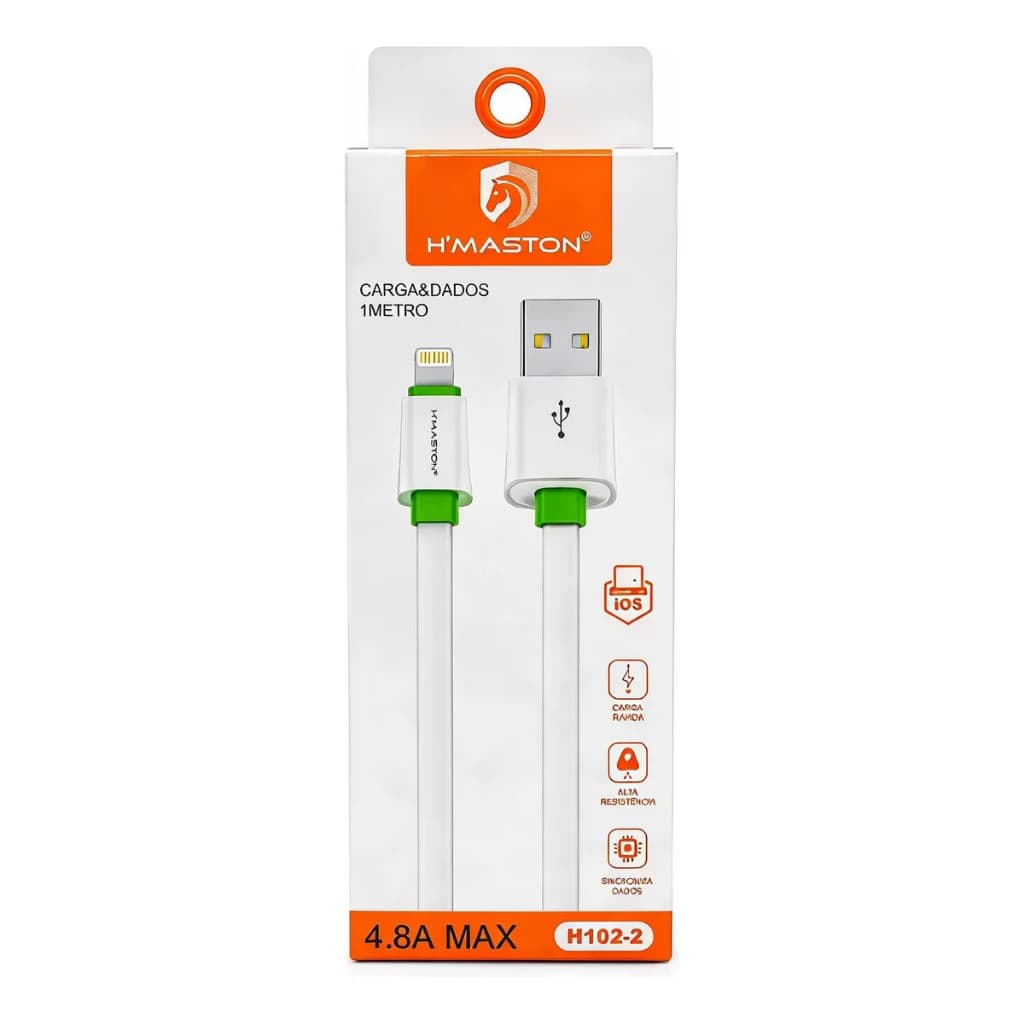 Cabo De Dados Turbo Hmaston 1 Metro Para iPhone Lightning 4