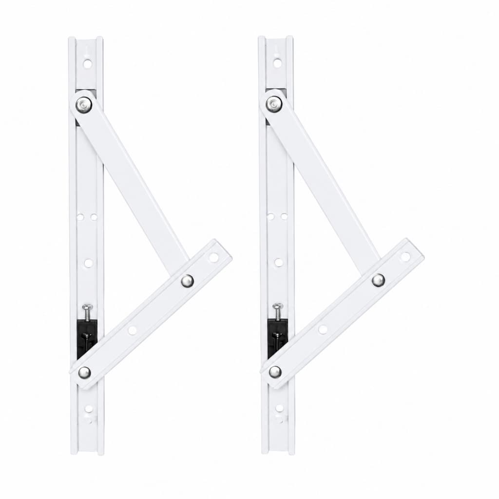 Par Braço Articulador para Janela Maxim-Ar em Alumínio – 20 cm | BRANCO | Universal