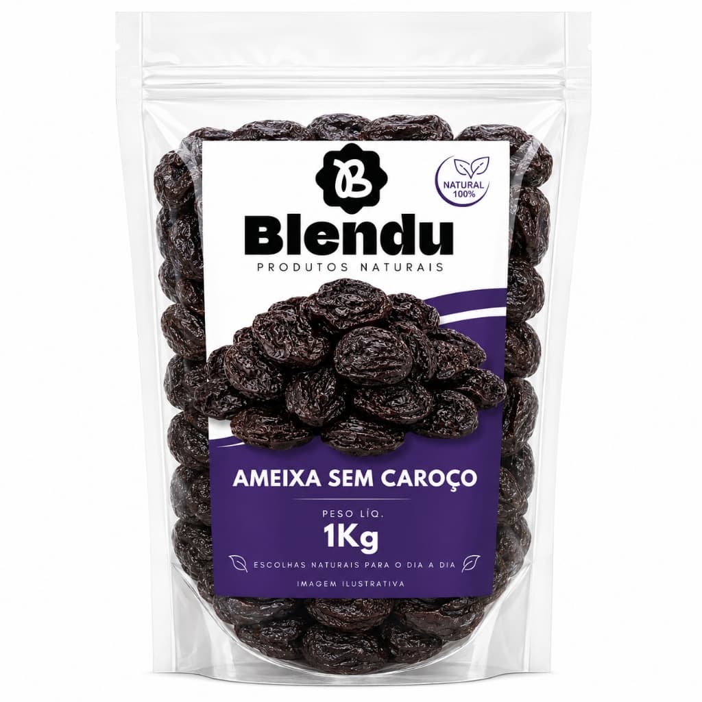 Ameixa Seca Preta sem Caroço Argentina 250g 500g ou 1kg