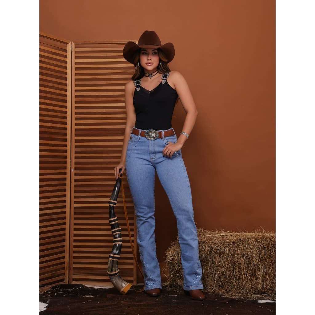 Blusa Feminina Ribana Canelada Premium com Renda e Alça Fivela Country P M G
