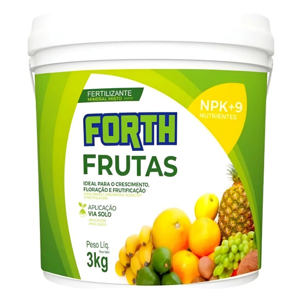 Fertilizante Forth Frutas 3kg Adubo Granulado para Árvores Frutíferas e Pomares