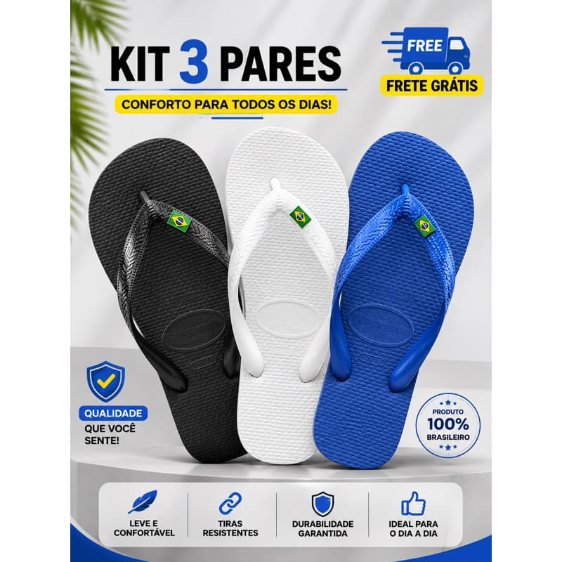 Kit 2 Pares De Chinelo Masculino Chinelo Branco Chinelo Preto Macio Confortável Unisex