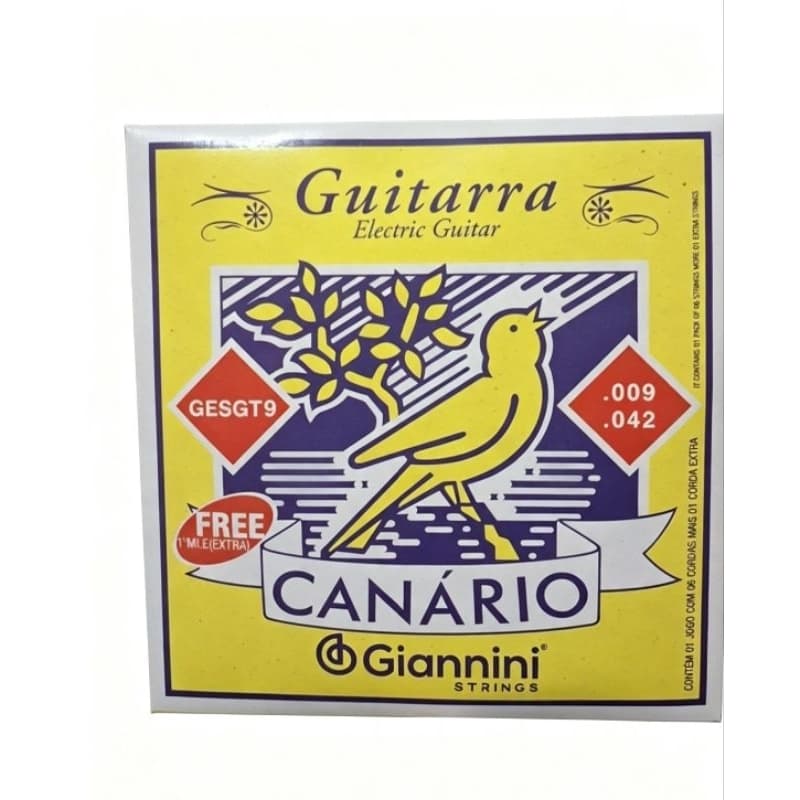 Encordoamento Guitarra Giannini GESGT .009 Série Canário Original