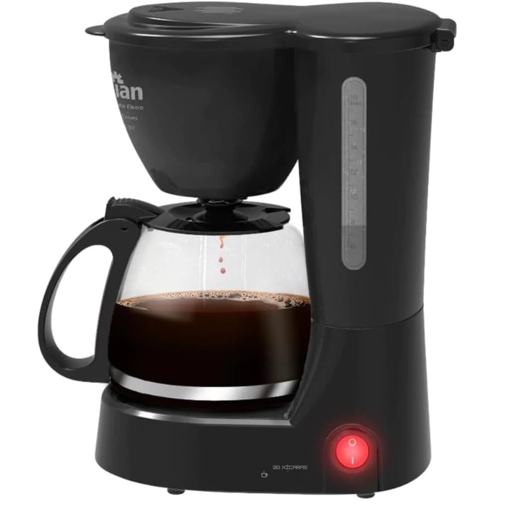 Cafeteira Elétrica 30 Xícaras 800w Preta CF101 110V/220v Kian