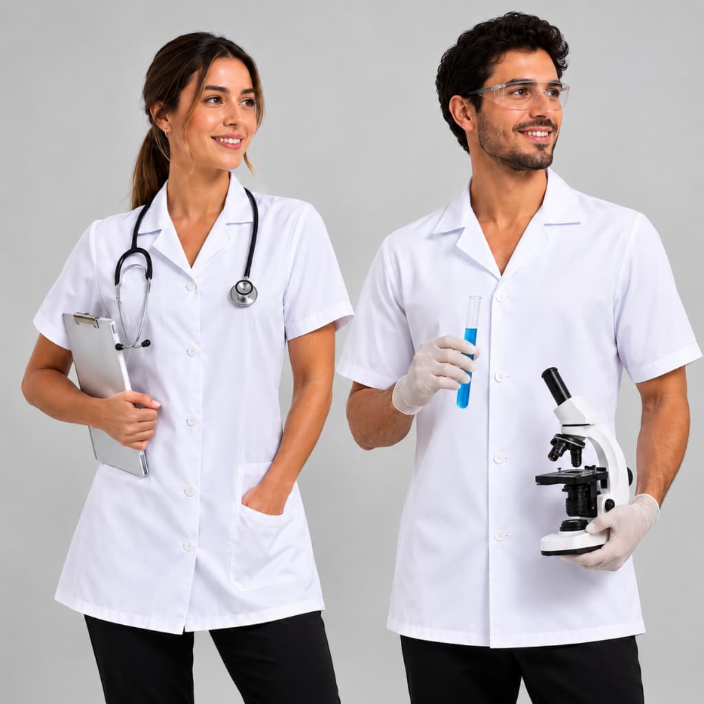 Jaleco Branco Unissex Básico Multiuso Médico Dentista Veterinário químico Esteticista