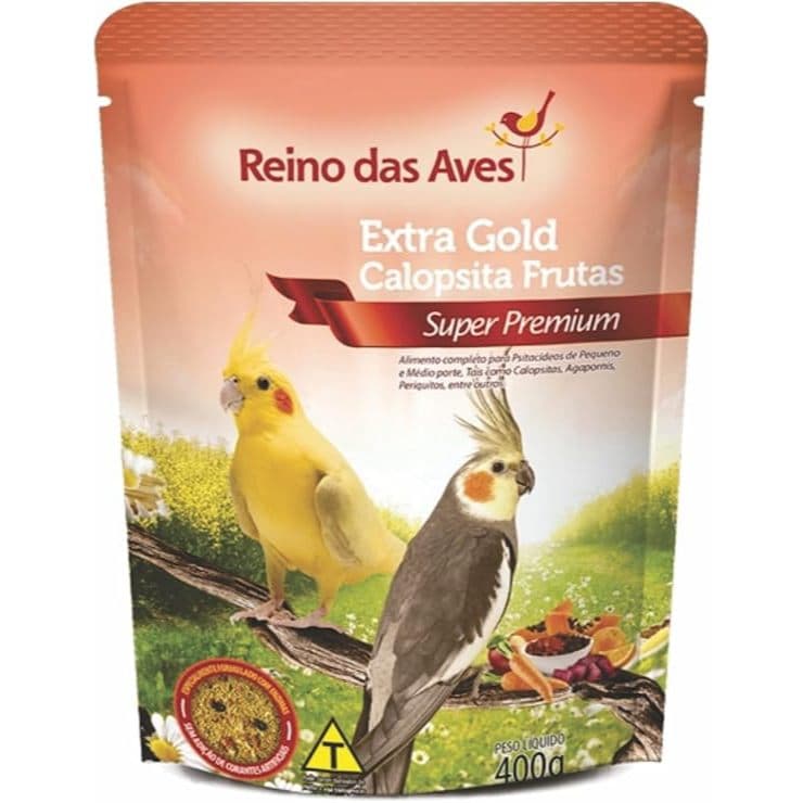 EXTRA GOLD CALOPSITA FRUTAS 400g - Reino das Aves