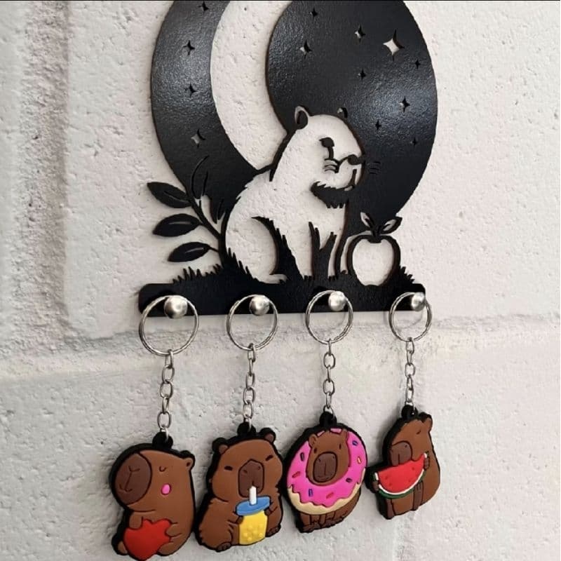 Porta Chave Capivara Organizador Parede Presente