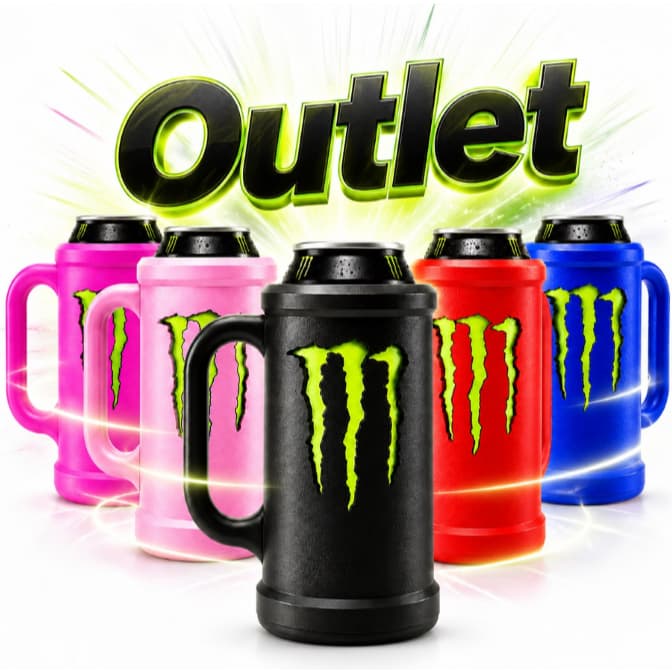 Porta Lata Outlet Para Energético Monster 473ml Copo Caneca Vazado Suporte Térmico Premium
