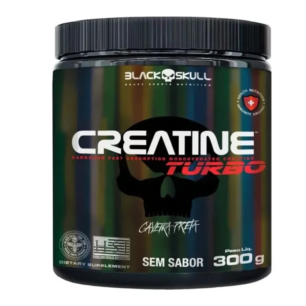 Suplemento em Pó Black Skull Creatine Turbo sem sabor 300g