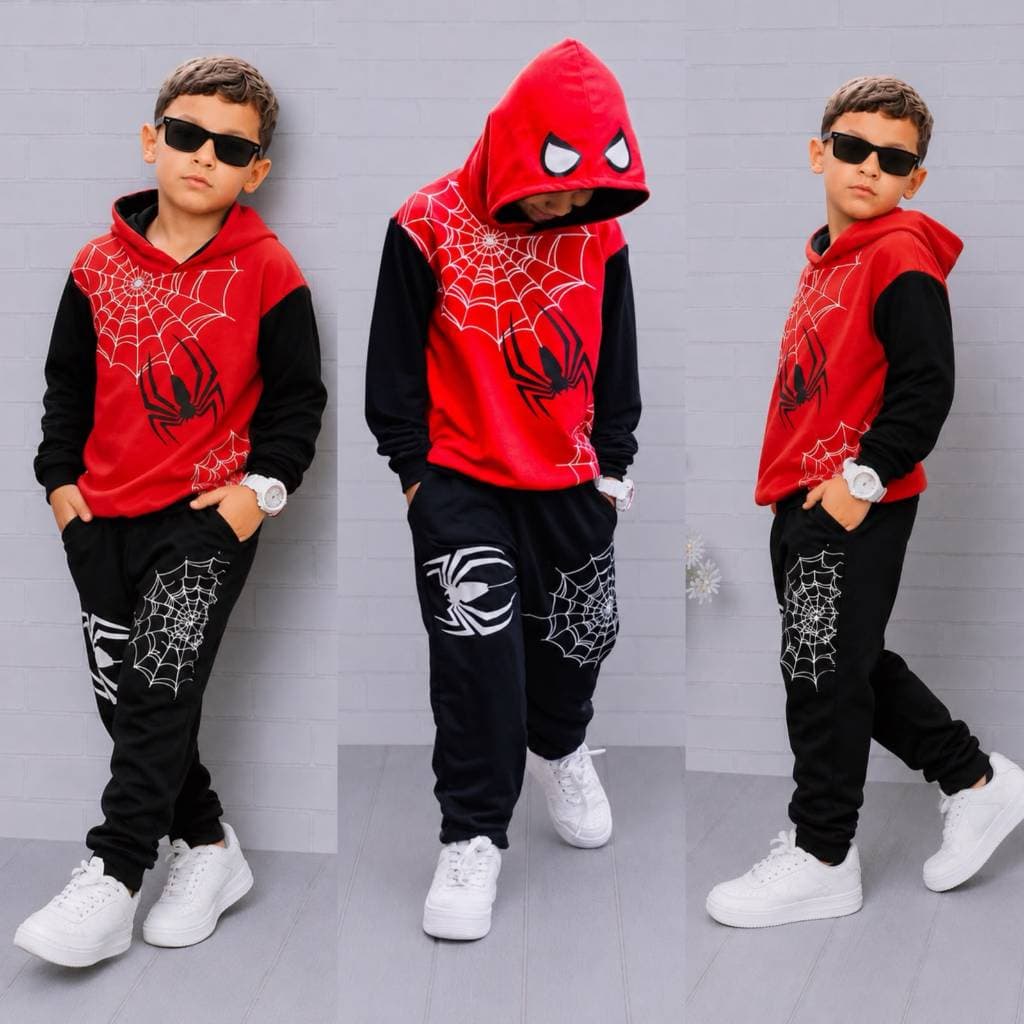 Conjunto Infantil Menino MOLETINHO Homem Aranha com Capuz