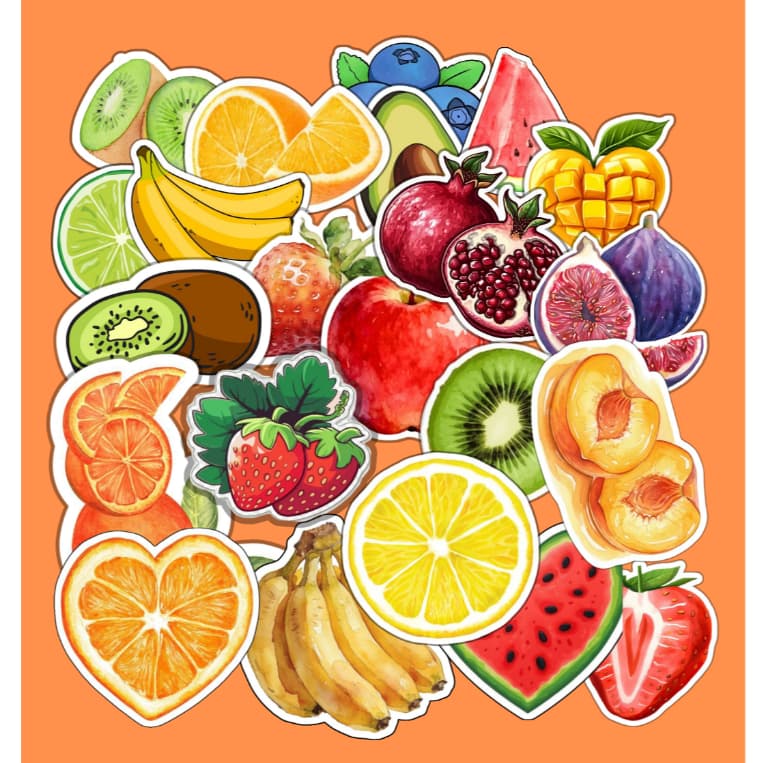 Kit Adesivos de Frutas Fruit Decoração de Scrapbooking/Material de Papelaria/BUJO/stickers