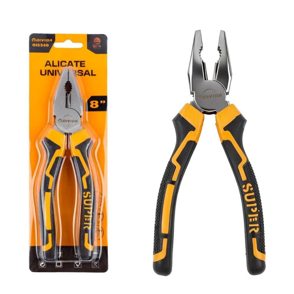 Alicate Universal 8 Polegadas 200mm Aço Resistente Cabo Antiderrapante