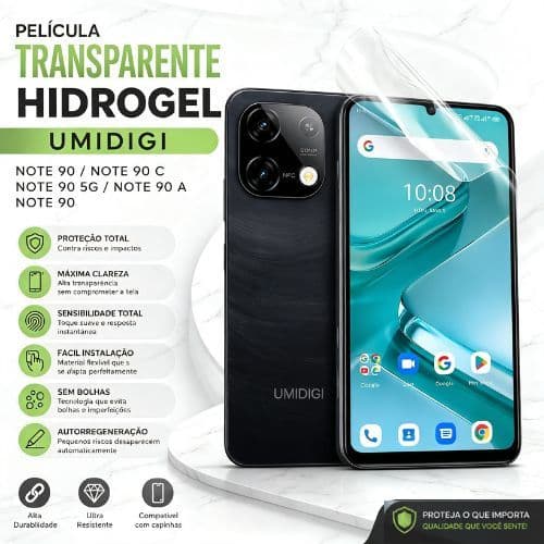 Película Tela Hidrogel Transparente Compatível com Umidigi Note 90 5G Note 90 Note 90A Note 90 C cobertura completa