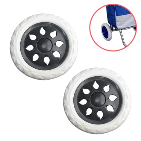 Par de roda rodinhas para carrinho de feira