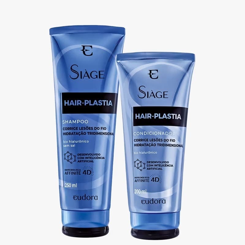 Eudora Combo Kit Siàge HAIR-PLASTIA: Shampoo 250ml + Condicionador 200ml
