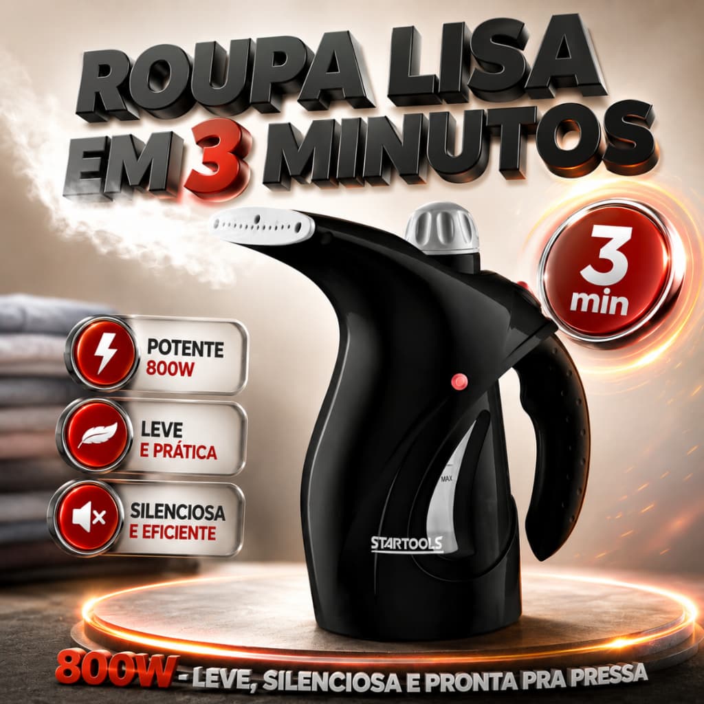 Passadeira Vapor Portátil Vaporizador Roupa Prático 800w 220