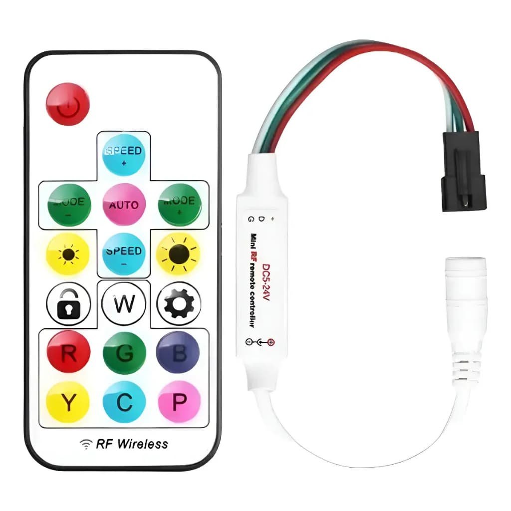 Controle Controladora Fita Led Rgb Digital Ws2811 2812b 6803