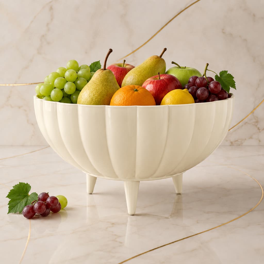 Vaso Decorativo Bacia Moranga 15x26 Alto Brilho Para Plantas Jardim Cachepô Multiuso
