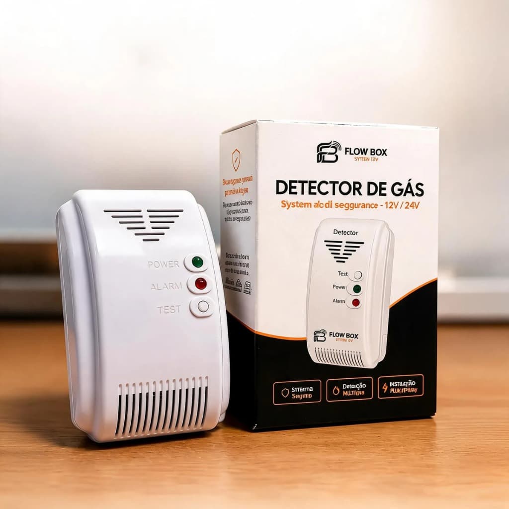 Detector De Vazamento Gás 12v, Glp, Butano, Sensor, Alarme