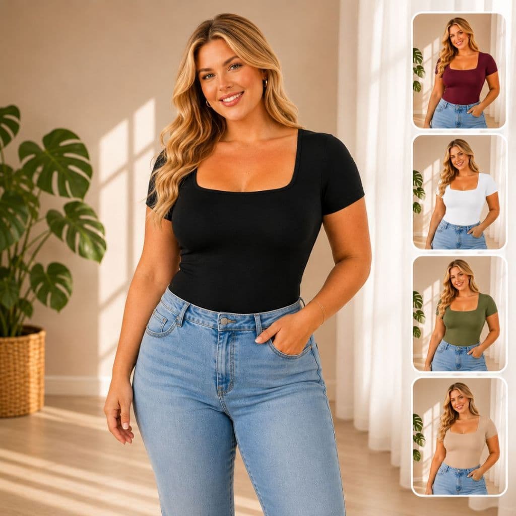 Kit 2 body Plus Size Feminina Body Feminino Plus Size Blusa Academia Feminina Body Modelador Bory P002