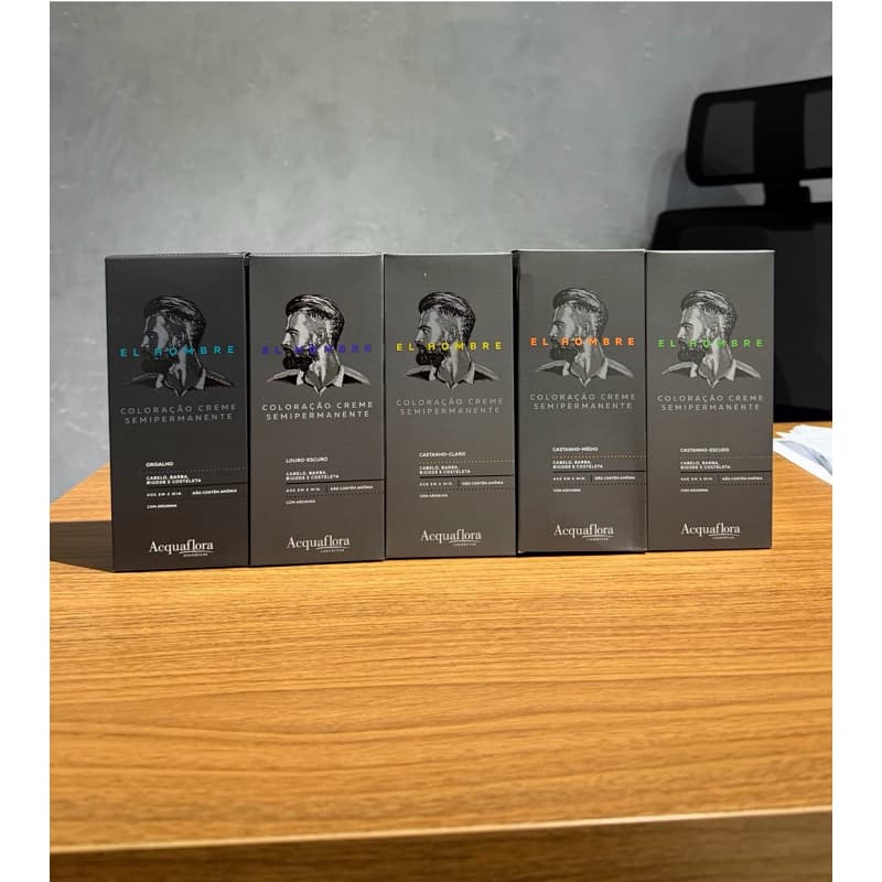 Kit coloração creme El Hombre camuflagem capilar
