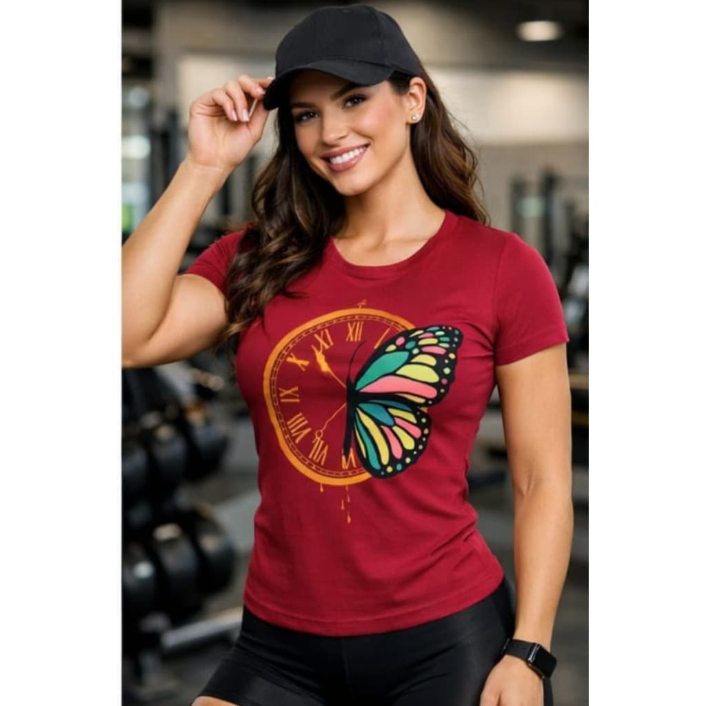 Camiseta Fitness Feminina ViscoLycra Manga Curta Academia
