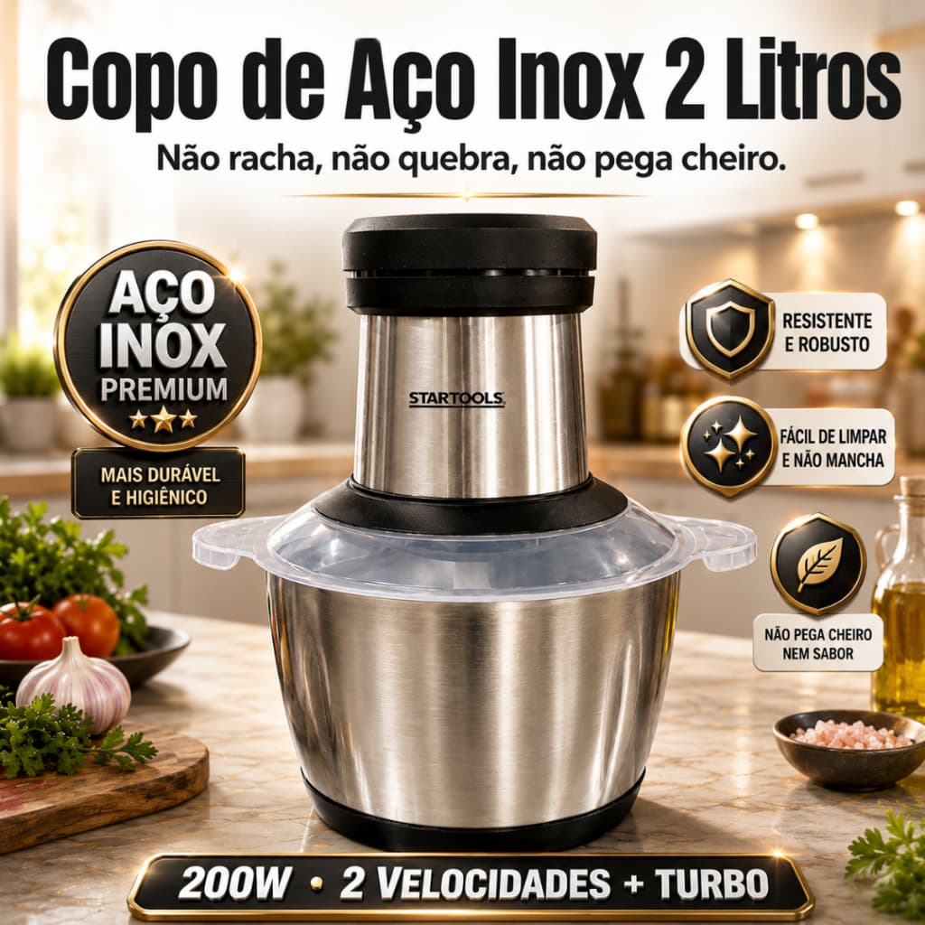 Processador Elétrico Startools Gourmet 2l Inox 220v 200w Prateado 220v