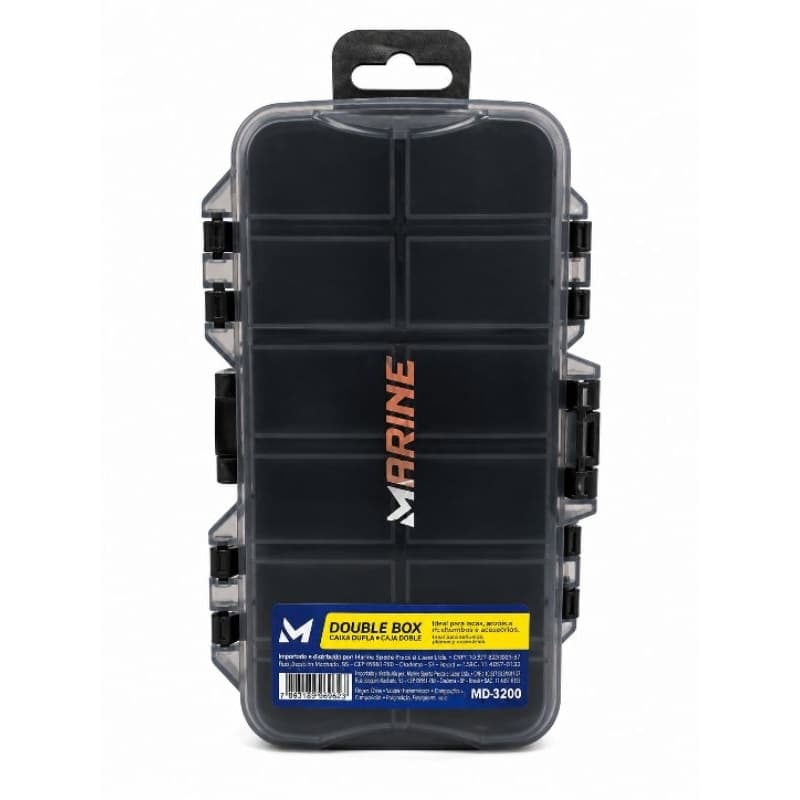 Estojo Marine Sports Double Box Dupla Face Organizador para Iscas e Acessórios de Pesca