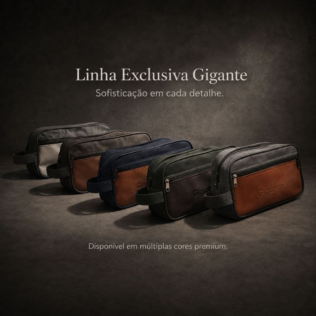 Necessaire Masculina Gigante Grande Organizador de Mala Viagem Premium com Bolso Frontal Estilosa