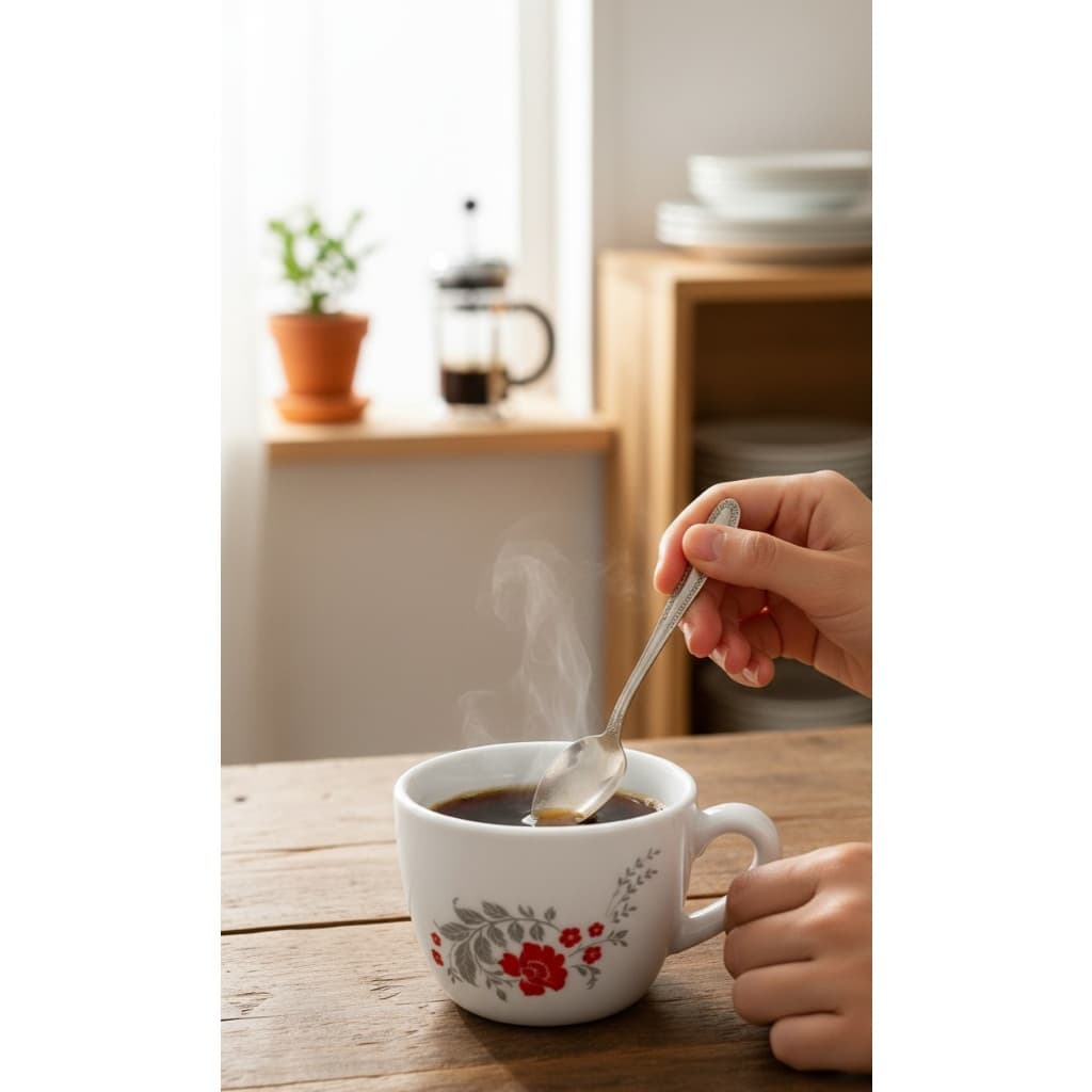Conjunto 6 Xícaras Café Chá 130ml Vidro Resistente Estampa Floral Elegante