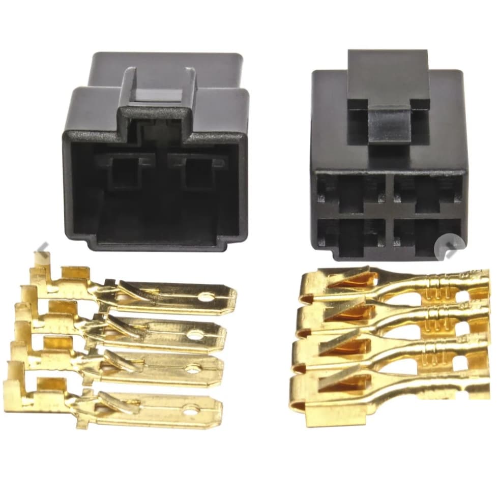 Engate rápido Conector 4 Vias Com Terminais (Macho e Fêmea)