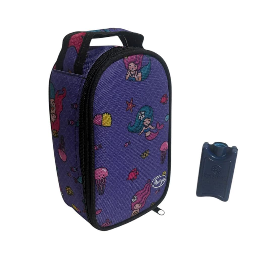 Bolsa Estojo Case Térmica Viagem Insulina C Gelo Reutilizável Refrigeração Diabetes Roxo Sereia