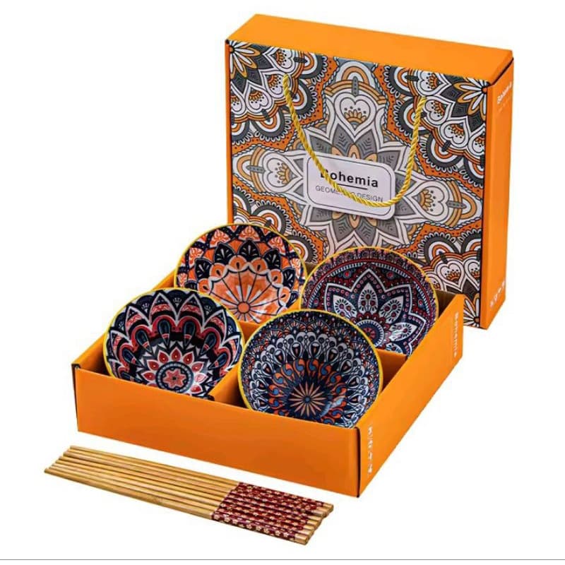 Conjunto De Bowlls Cerâmica P Presentear Com Embalagem 4pcs